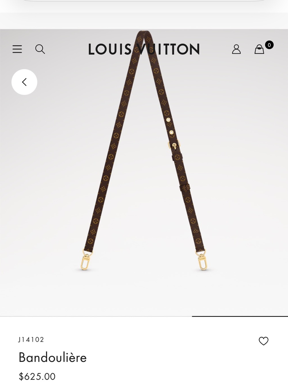 Louis Vuitton  Bandoulière  strap